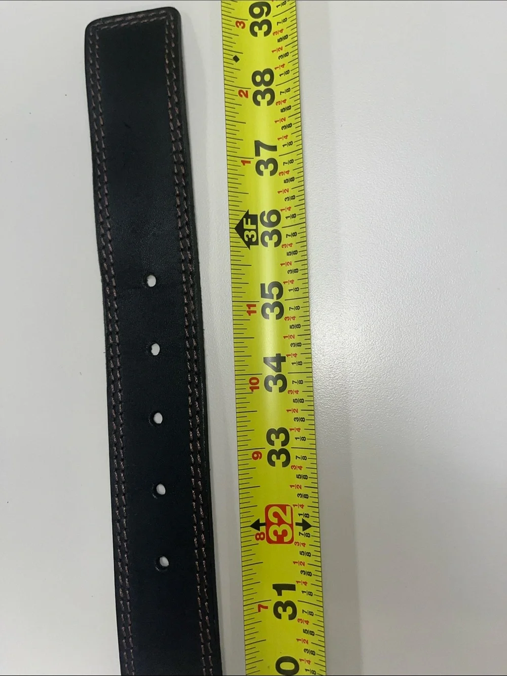 Banana Republic Deep Brown Leather Belt with Brass Buckle Size Medium